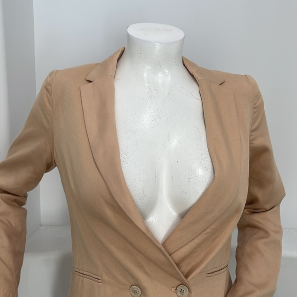 Sincerely Jules Women Riley Blazer Tan Size L NWT - Picture 5 of 14